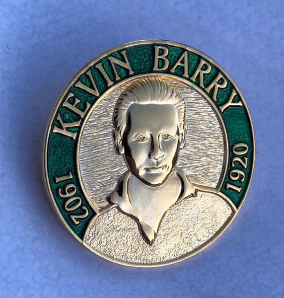 KEVIN BARRY 3D enamel badge