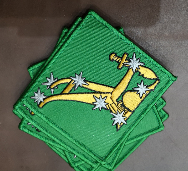 Green Starry Plough original iron on patch