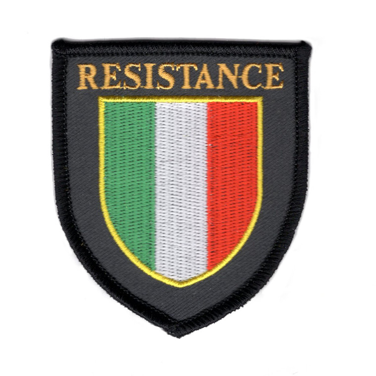 Resistance iron on embroidered patch