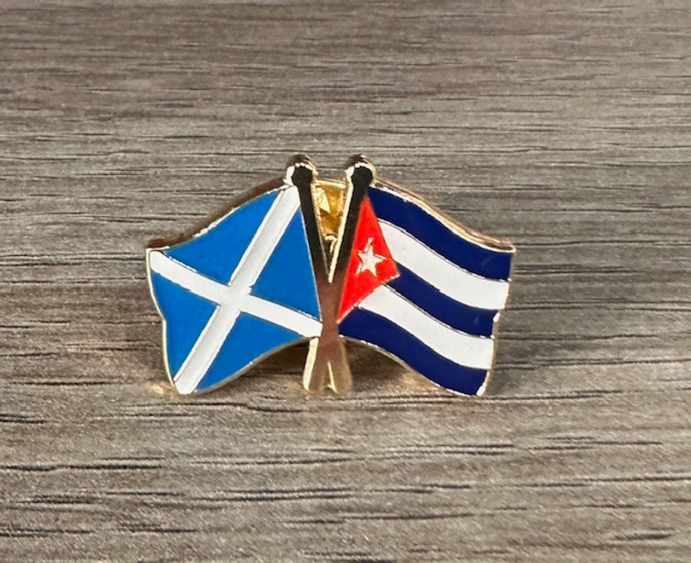 Scottish Solidarity with Cuba enamel badge