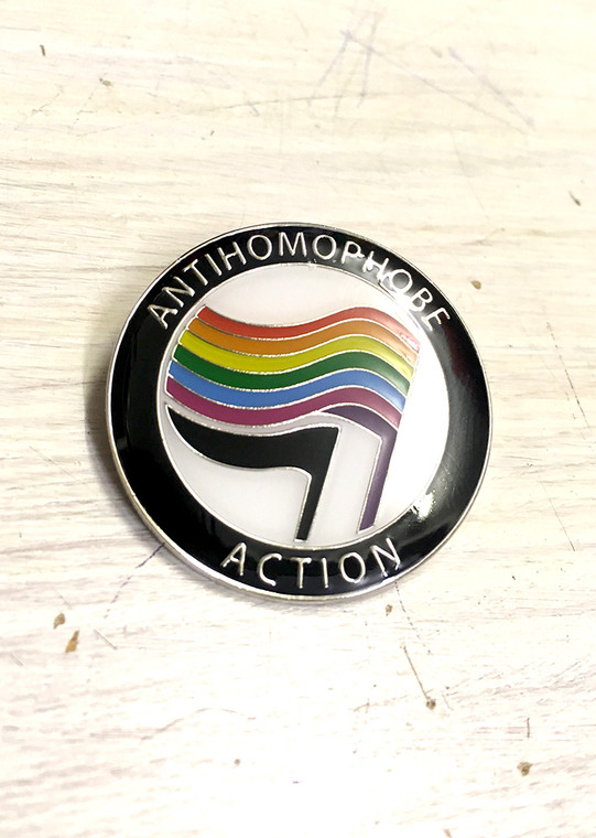 Anti-Homophobe Action enamel Badge