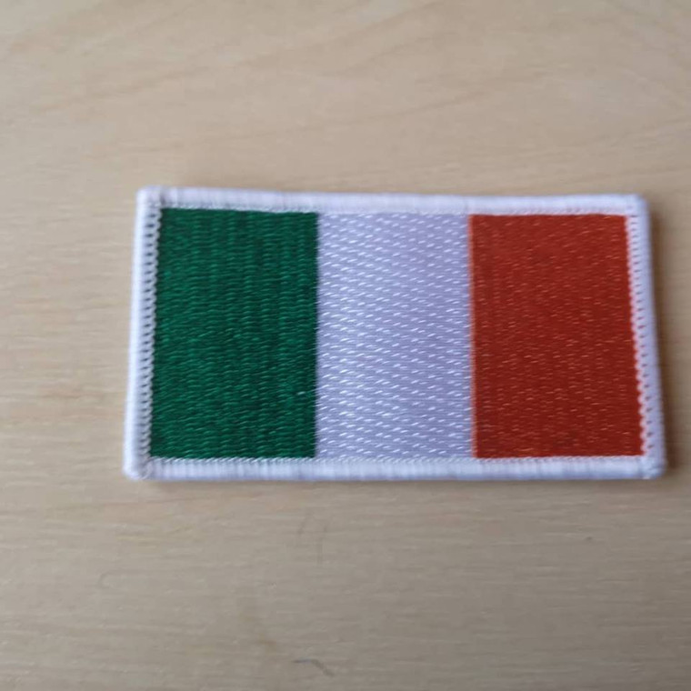 Irish tricolour iron on patch