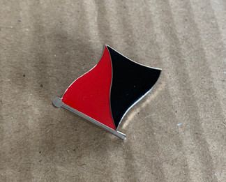 Anarcho-Syndicalist / Anarcho-Communist (Ancom) Flag enamel badge ...