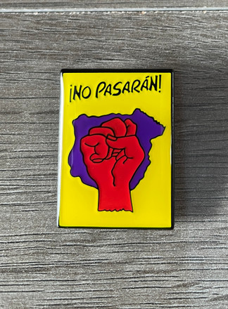 No Pasaran Spanish map enamel badge - Calton Books (SP) Ltd