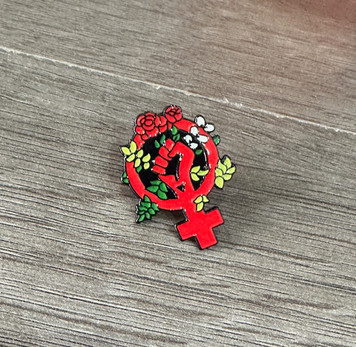 Feminist Socialist enamel badge