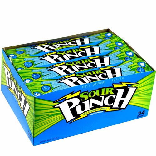 Sour Punch Straws Raspberry Count Good 2 Ounce 24 Count