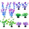 AQUANEAT Fish Tank Plants, 10pcs Fish Decorations, Aquarium Plastic Plants