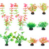 AQUANEAT Fish Tank Plants, 10pcs Fish Decorations, Aquarium Plastic Plants