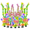 AQUANEAT Artificial Aquarium Plants, Fish Tank Plants Plastic, Multiple Colors 25pcs