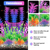 AQUANEAT Artificial Fish Tank Plants, Plastic Aquarium Decorations, 10pcs 