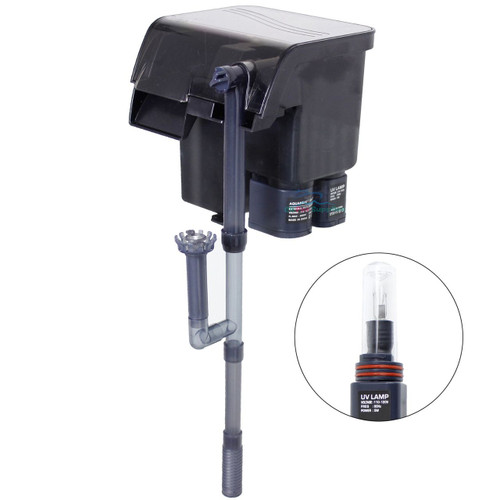 AQUANEAT Aquarium Hang-on-Back HOB Power Filter 25/40 Gal w/5W UV STERILIZER