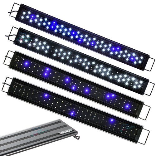 AQUANET LED Aquarium Light Color Adjustable 12" 20" 24" Fish Tank Blue & White