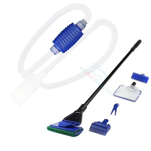AQUANEAT Fish Tank Cleaning Tools, Aquarium Siphon, with 5 in 1 Cleaning Set