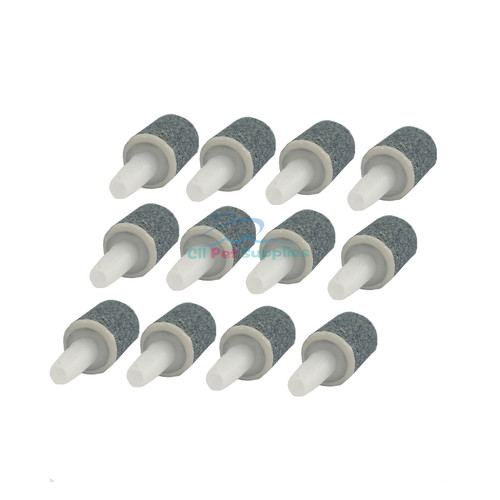 AQUANEAT 12Pcs 0.6 inch Air Stone, Small Air Stone Cylinder, Aerator Bubble Diffuser, Air Pump Accessories for Aquarium, Nano Fish Tank, Hydroponics