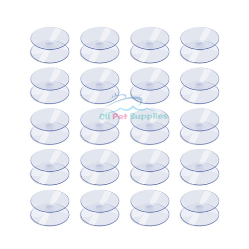 AQUANEAT 20 Packs Double Sided Suction Cups Clear Sucker Pads
