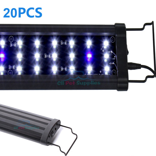 AQUANEAT 20pcs 24" 0.50W LED Light Aquarium Fish Tank Marine FOWLR White Blue