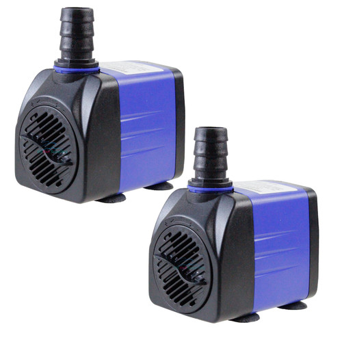 2PCS Aquarium Water Pump 480GPH Submersible Water Fountain Pump Hydroponics
