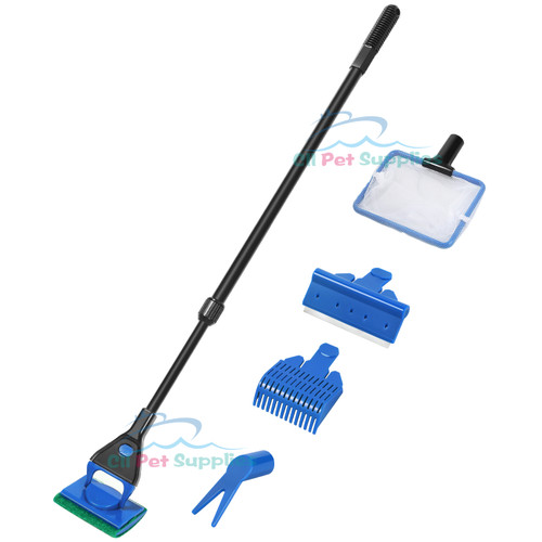 AQUANEAT Aquarium Cleaning Tools, Fish Tank Cleaning Kit with Adjustable Handle 