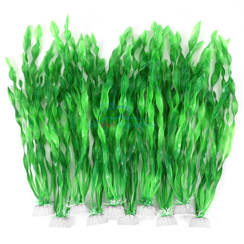 AQUANEAT Fish Tank Artificial Plants, Aquarium Plastic Seaweed Decoration, 10pcs