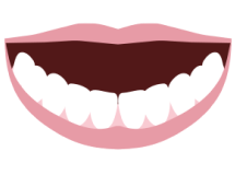 Mouth showing bottom teeth