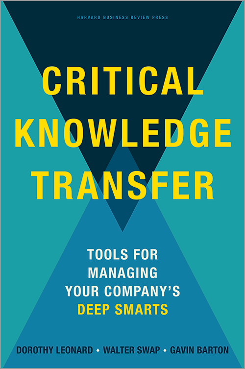 Critical Knowledge Transfer: Tools for Managing Your Company's Deep Smarts ^ 16568