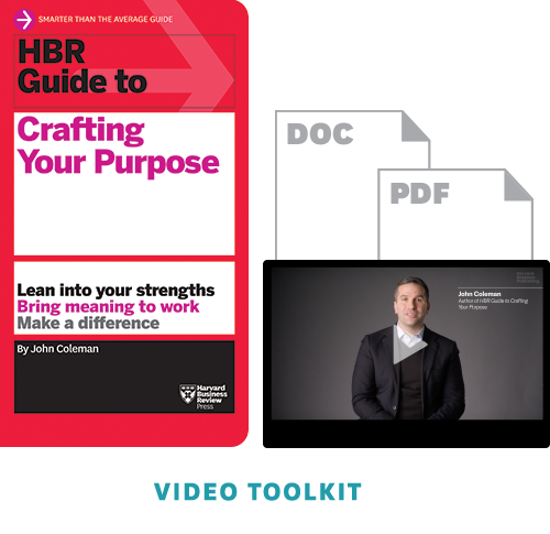 HBR Guide to Crafting Your Purpose Video Toolkit ^ 10568