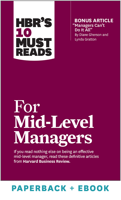 HBR's 10 Must Reads for Mid-Level Managers (Paperback + Ebook) ^ 1135BN