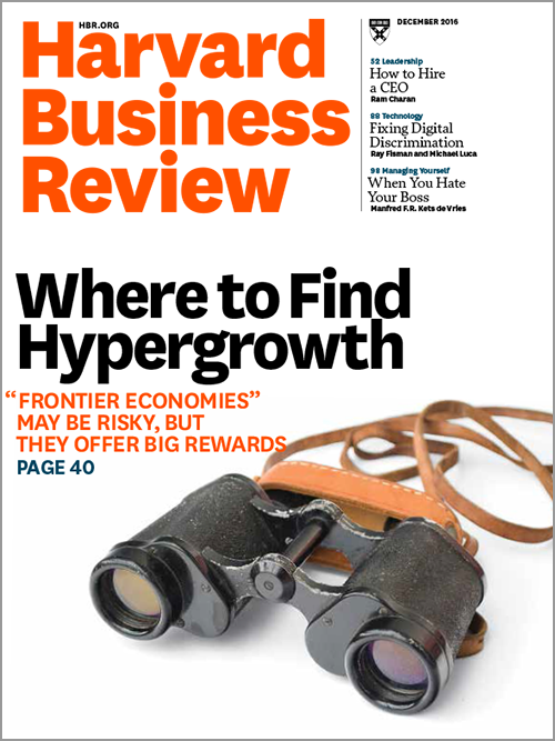 Harvard Business Review, December 2016