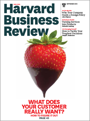 Harvard Business Review, September 2016