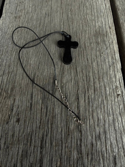 Coal Cross 24" Black Cord Style B