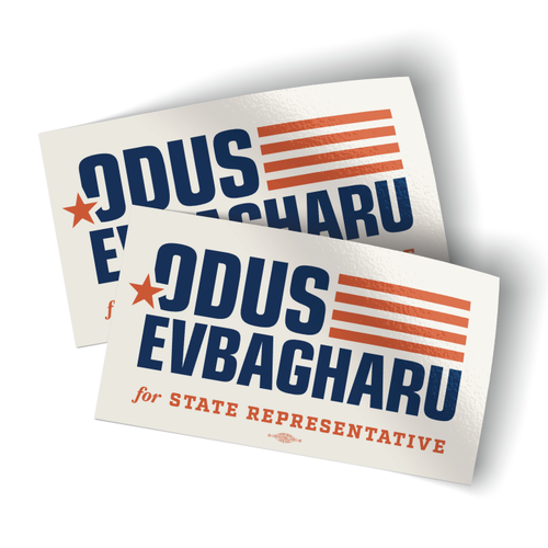 Odus Evbagharu (5" x 3" Vinyl Sticker -- Pack of Two!)