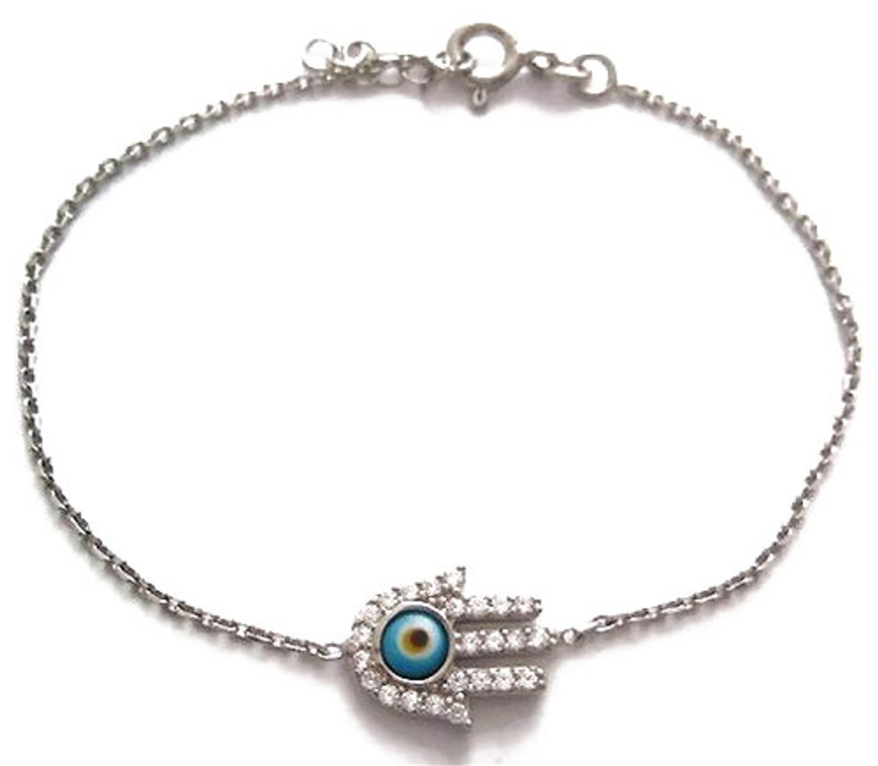 Sterling Silver Hamsa Hand Protection Kabbalah Bracelet – Tilo Jewelry®