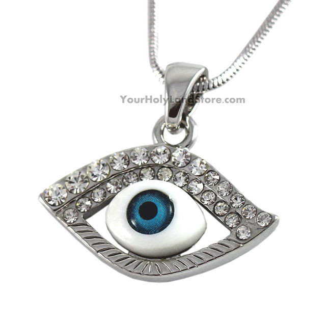 Evil Eye Protection Necklace with Stones