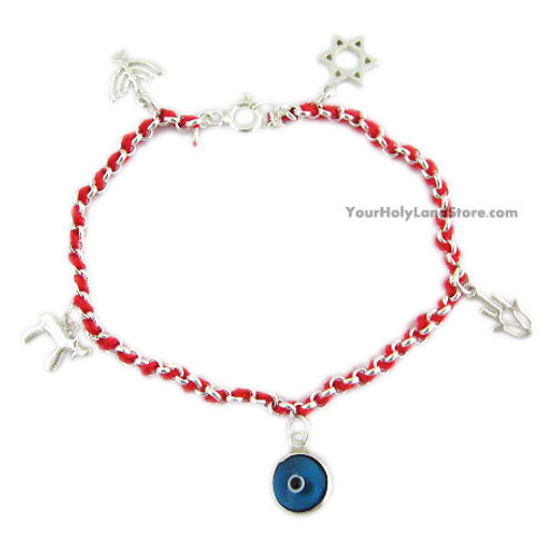 RED STRING KABBALAH BRACELET + 5 PENDANTS RED STRING KABBALAH BRACELET + 5 PENDANTS