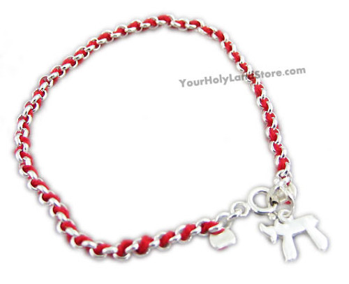 RED STRING KABBALAH BRACELET WITH CHAI PENDANT RED STRING KABBALAH BRACELET WITH CHAI PENDANT