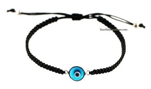 Blue Evil Eye Macrame Bracelet