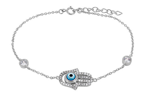 Hamsa Bracelet with Sparkling Crystals
