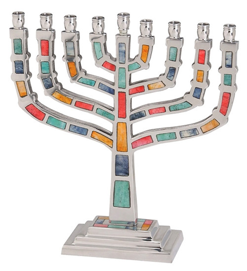Multi Color Hanukkah Menorah