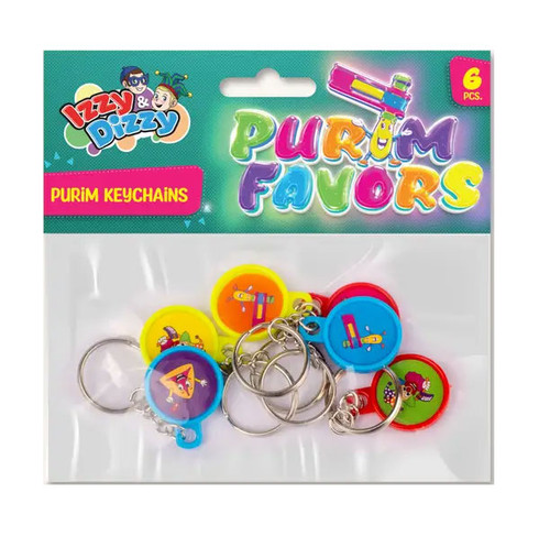Purim Keychains - 6 Pack Purim Keychains - 6 Pack