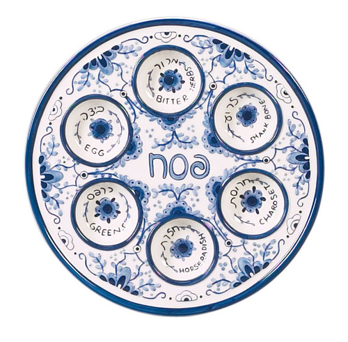 Blue & White Passover Seder Plate