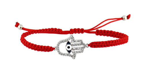 Kabbalah Red String Bracelet with Evil Eye and Hamsa