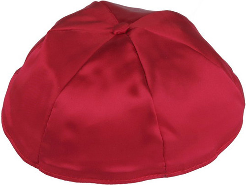 Personalized Red Satin Kippah