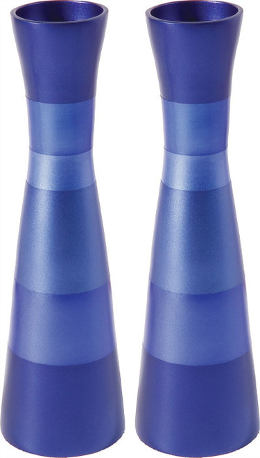 Anodized Aluminum Shabbat Candlesticks 