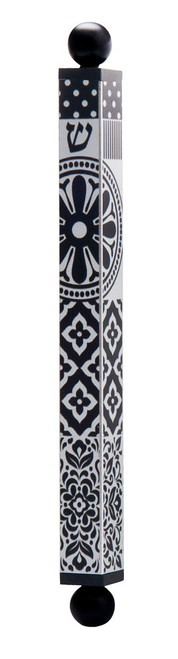 Modern Black & Gray Mezuzah Case Modern Black & Gray Mezuzah Case