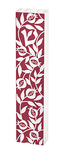 Mezuzah Case with Pomegranate Design