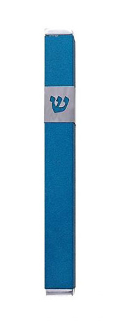 Turquoise Stainless Steel Modern Mezuzah Case Turquoise Stainless Steel Modern Mezuzah Case