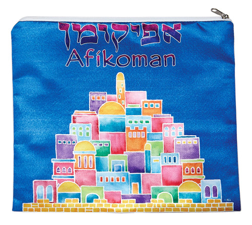 Jerusalem Scene Passover Matzah Afikoman Bag