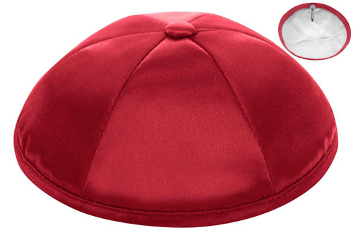 Personalized Red Deluxe Satin Kippah Personalized Red Deluxe Satin Kippah