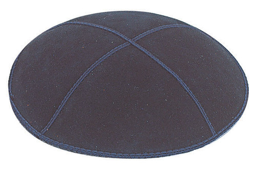 Personalized Navy Suede Kippah