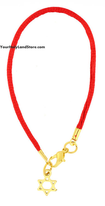 Kabbalah Red String Bracelet with Star of Magen David